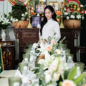 Set cầu mây 6 mâm rồng phụng tone hoa sen