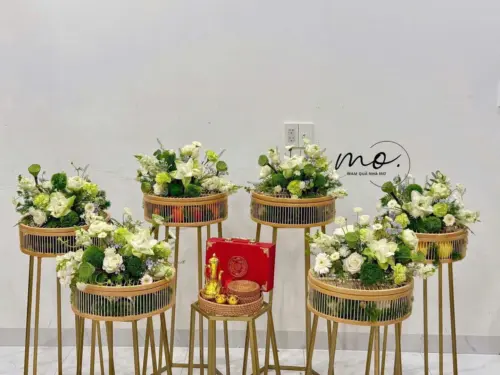 MÂM QUẢ TONE XANH LÀN GIÓ MỚI TRONG NGHI THỨC CƯỚI HỎI