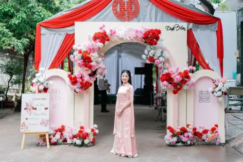 Trọn gói gia tiên tone đỏ hồng siêu đẹp
