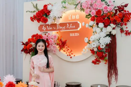 Trọn gói gia tiên tone đỏ hồng siêu đẹp