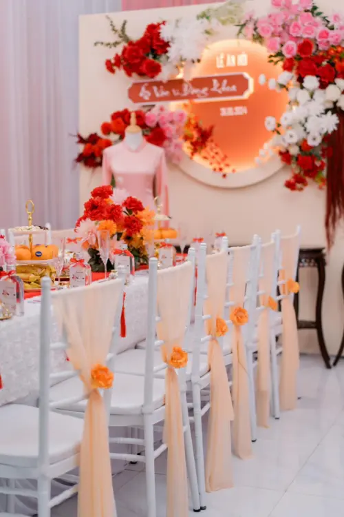 Trọn gói gia tiên tone đỏ hồng siêu đẹp