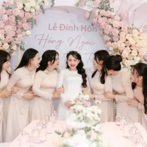 Gia tiên tone hồng ngọt ngào