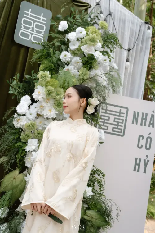 Decor truyền thống tone xanh lá
