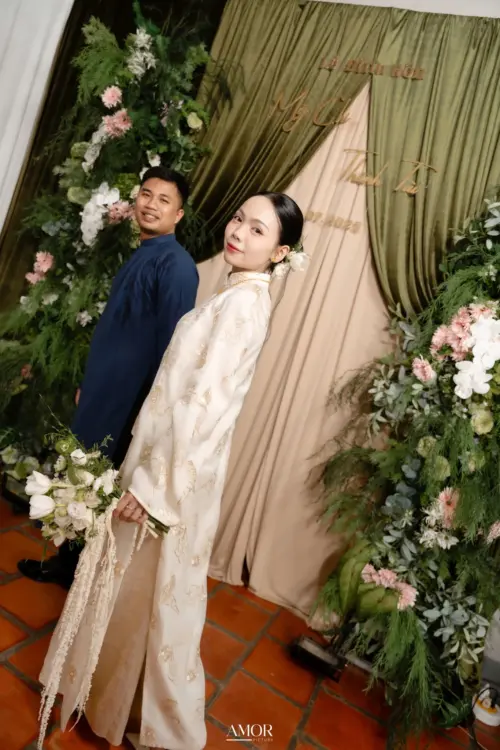 Decor truyền thống tone xanh lá