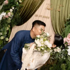 Decor truyền thống tone xanh lá