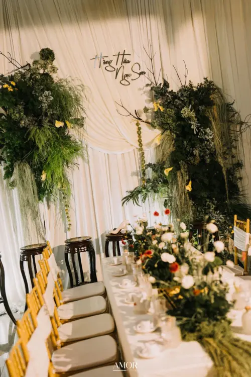 Combo decor gia tiên tone xanh kem siêu xinh