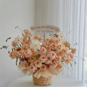 Tổng hợp các mẫu giỏ hoa tươi chúc mừng