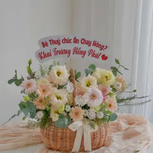 Tổng hợp các mẫu giỏ hoa tươi chúc mừng