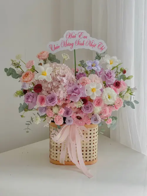 Tổng hợp các mẫu giỏ hoa tươi chúc mừng