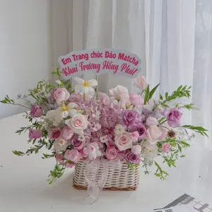 Tổng hợp các mẫu giỏ hoa tươi chúc mừng