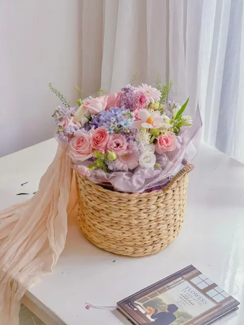 Tổng hợp các mẫu giỏ hoa tươi chúc mừng