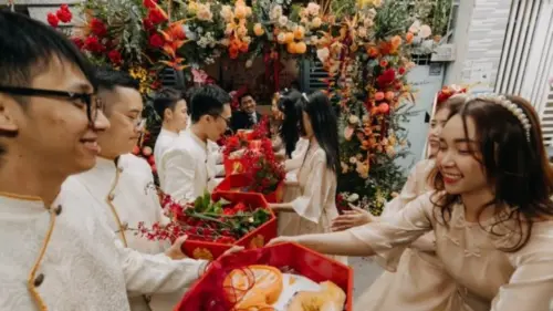 Thứ Tự Bưng Các Tráp Cưới Trong Lễ Ăn Hỏi, Lễ Cưới