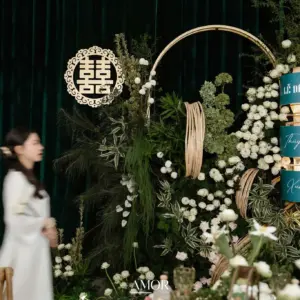 Mẫu gia tiên tone xanh truyền thống