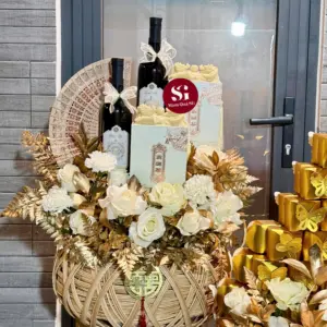 Set 6 mâm rồng phụng dát vàng