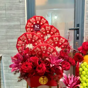 Set 6 mâm rồng phụng dát vàng