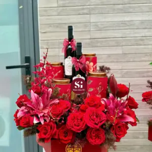 Set 6 mâm rồng phụng dát vàng