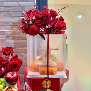 Set 6 mâm rồng phụng dát vàng