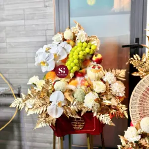 Set 6 mâm rồng phụng dát vàng