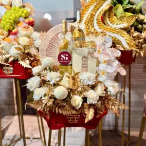 Set 6 mâm rồng phụng dát vàng